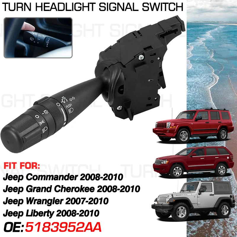 

Для Jeep Commander Jeep Grand Cherokee WK Jeep Liberty 2008-2010 Jeep Wrangler 2007-2010 переключатель поворотников фар 5183952AA