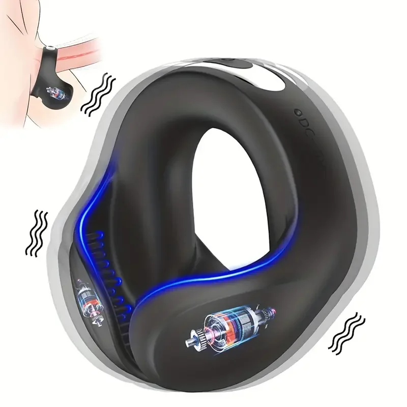 Vibrating Silicone Cock Ring for Men Pleasure Penis Rings Vibrator with Wings for Male Enhancement Testicles Massager 10