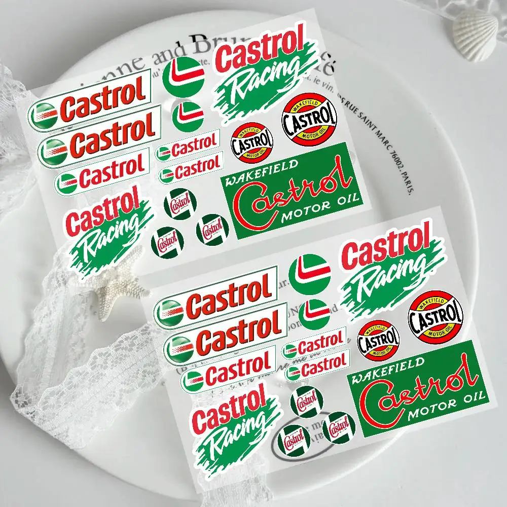 C_Castrols Stickers Moto Sticker Auto Body Bumper Windows Motorcycle Laptop Walls Vinyl Film Decal Car Tuning Accessories Card