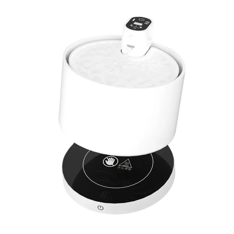 

Pet water dispenser ceramic winter constant temperature heating ceramic bowl circulating filter cat water feeder