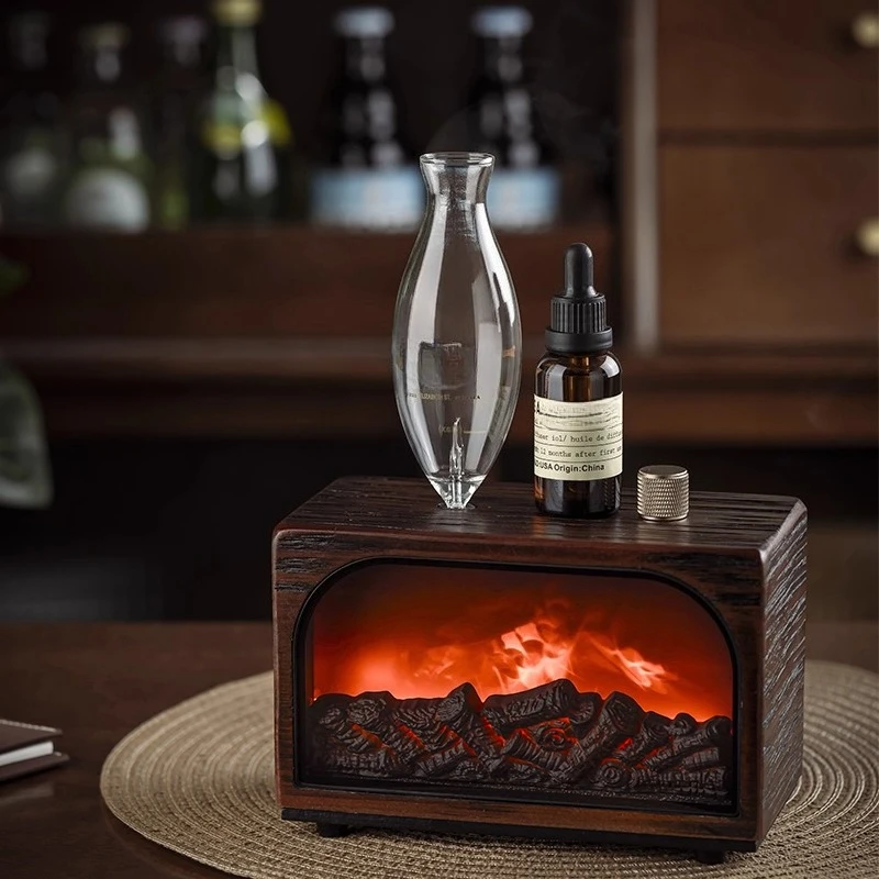 Cassetta regalo per macchina per aromaterapia per caminetto, strumento per fragranze fredde retrò, diffusore automatico di fragranze, inaugurazione avanzata della casa