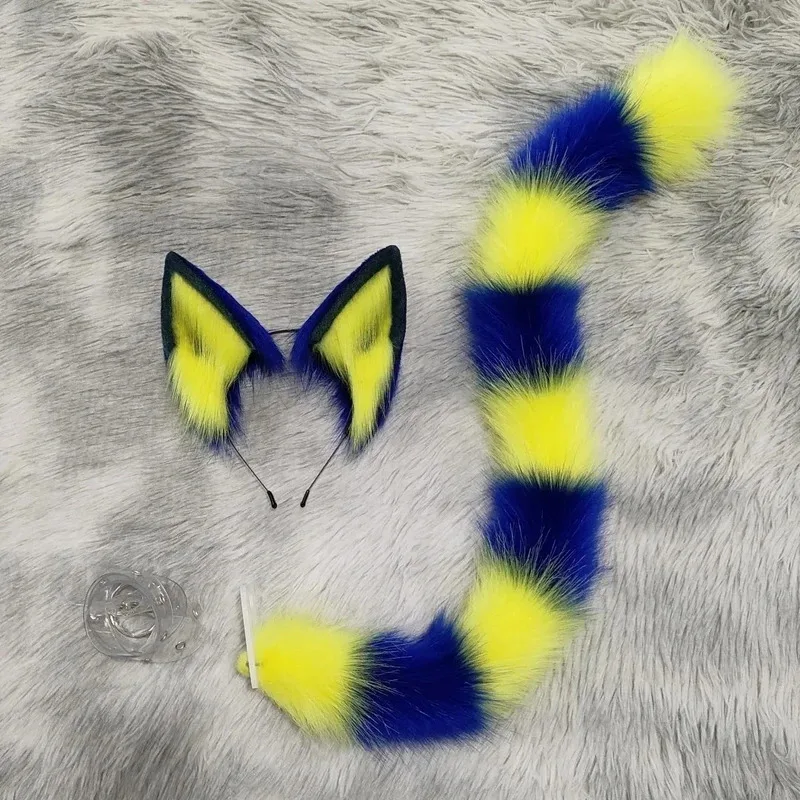 Egyptian Queen Ankha Cosplay Headband Cat's Ear and Tail,Game Animal Crossing Role Play Props For Women gkl/6