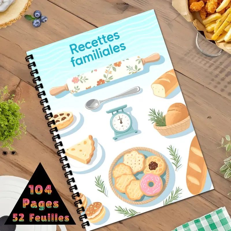 كتاب الوصفات الفرنسية الممتعة، اصنع كتاب الوصفات الخاص بك، إنها هدية مثالية للأصدقاء، مناسبة للزملاء والنساء والرجال