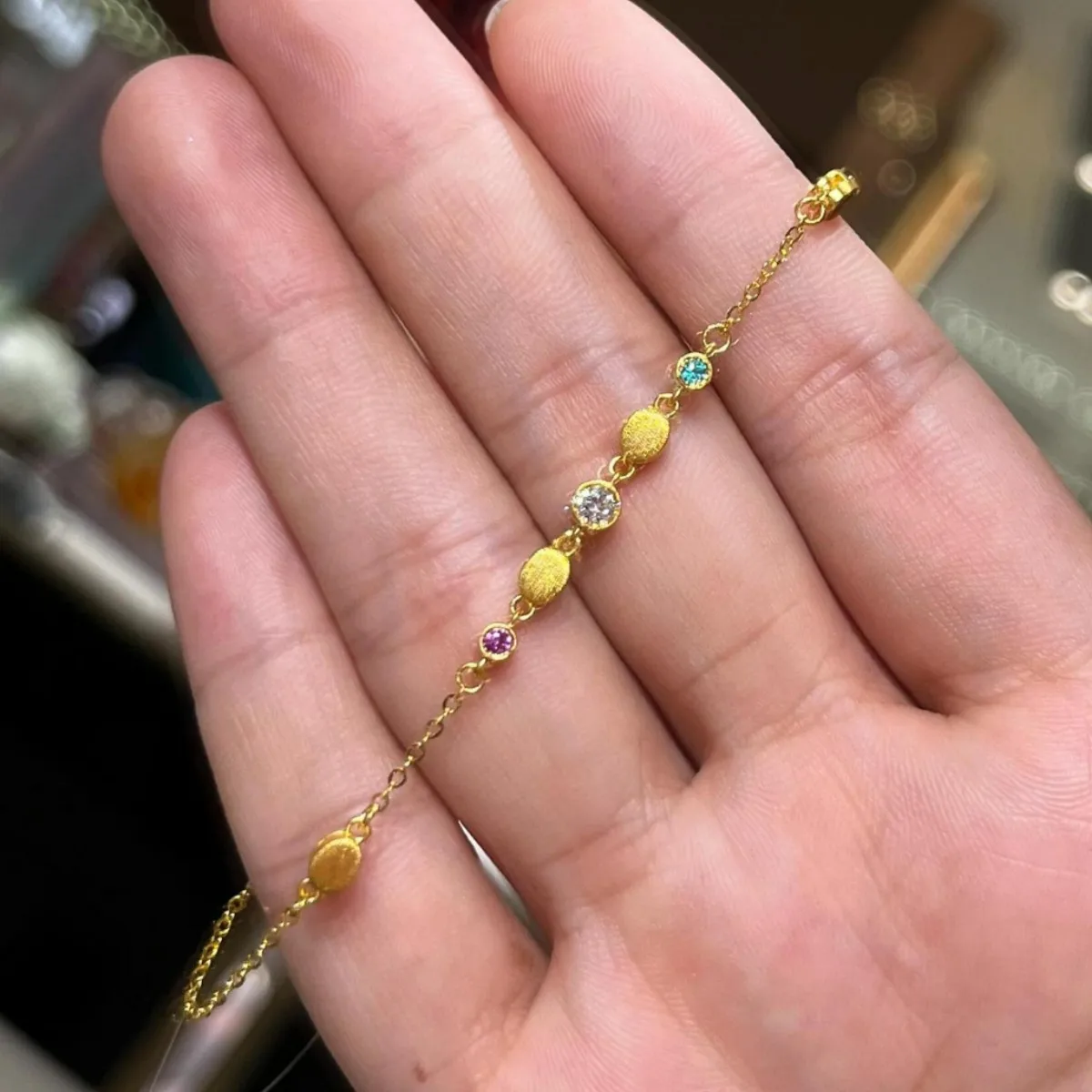 Classic Color Diamond Bracelets for women Light Luxury Exquisite High Grade fashion Charms Chains Bracelet Jewelry Gift