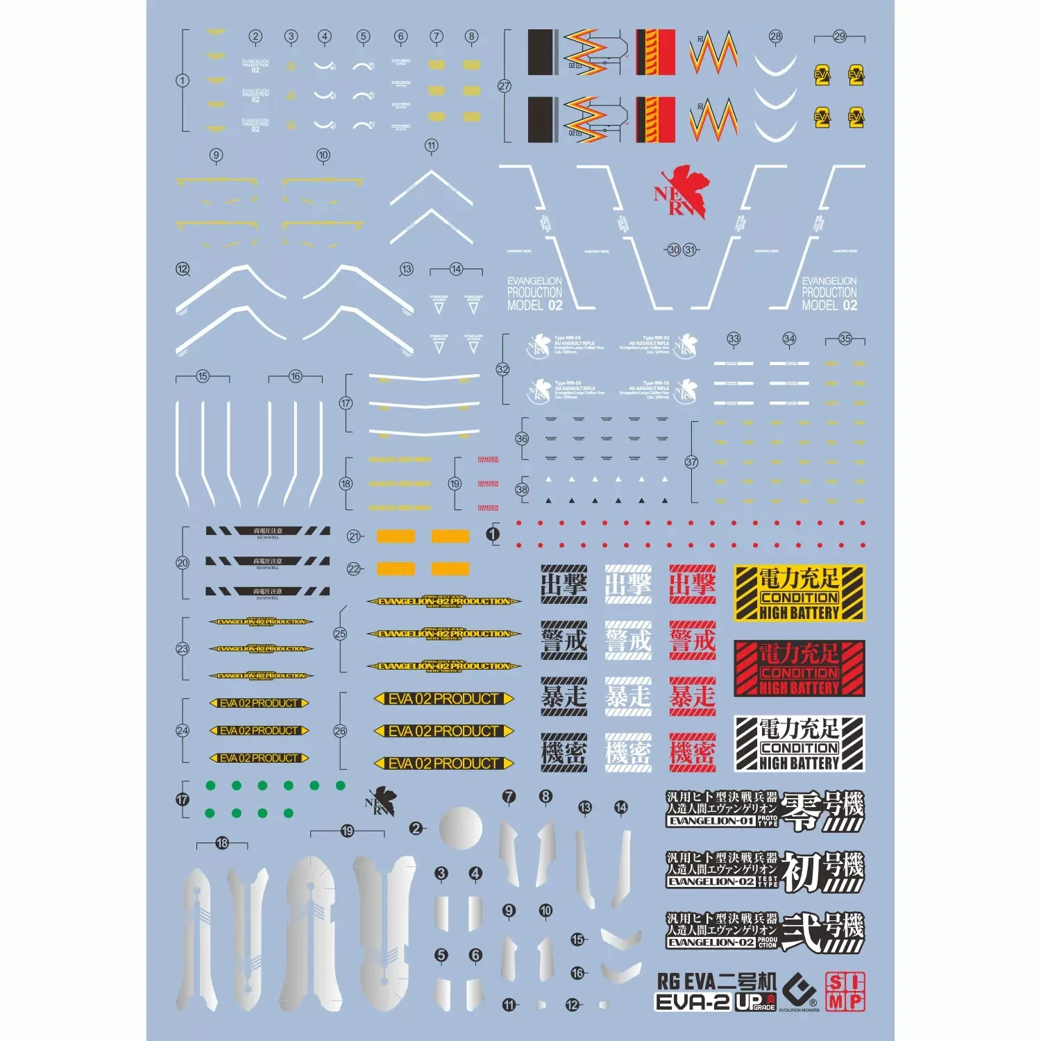 Водная наклейка EVO для модели 1/144 RG, модель-02, дополнительные материалы, высокоточные переводки, пластиковая модель, подробные знаки