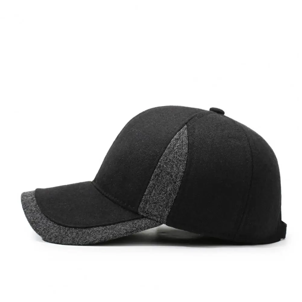 Thickened Winter Hat High-density Baseball Hat Thickened Warm Winter Cap Adjustable Windproof Ear Protection for Middle-aged