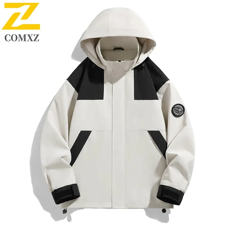 

COMXZ 2025 для мужчин и женщин, унисекс, уличная модная спортивная куртка, осенняя повседневная легкая удобная водонепроницаемая куртка