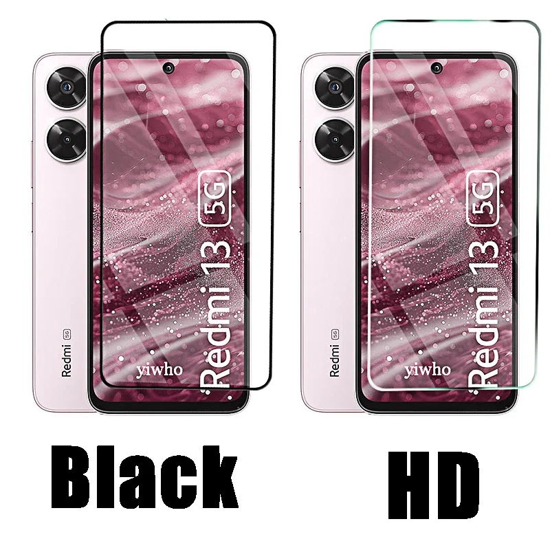 1-4 pezzi di vetro protettivo per Redmi 13 5G 4G 14C 13C 14R Proteggi schermo in vetro temperato su Redmi Note 13 Pro 5G 4G Pellicola frontale