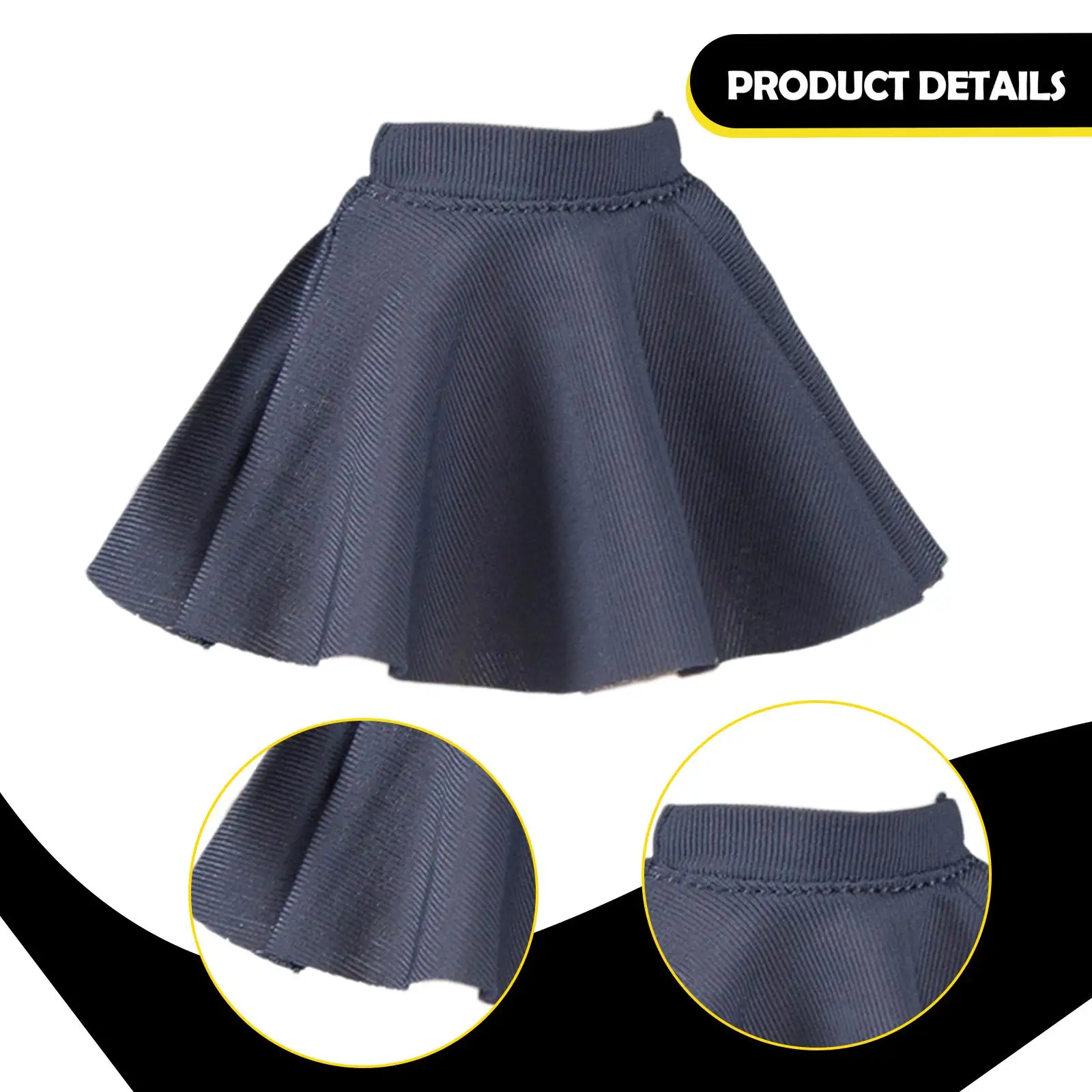 1/12 Scale Miniature Female Figure Skirt Trendy Fashion Clothes Accessory for 6 Inch Action Figures and Doll Collectors
