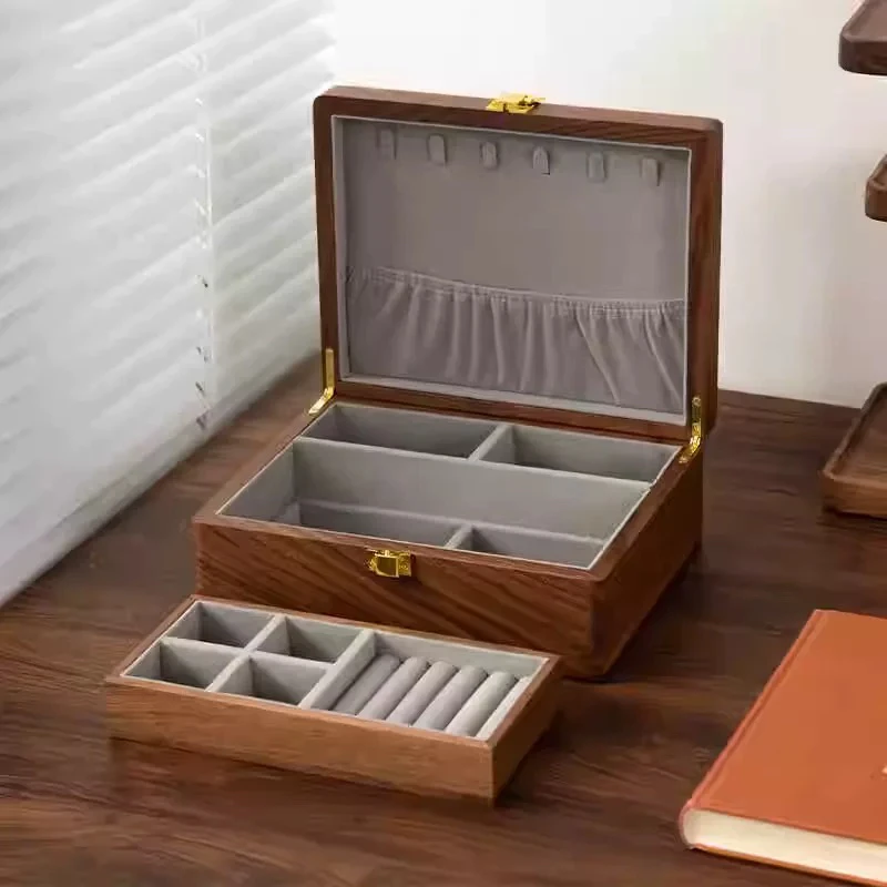 

Jewelry Organizers with Lock Sophisticated Jewelry Container with Lock Double Layer Display Containers