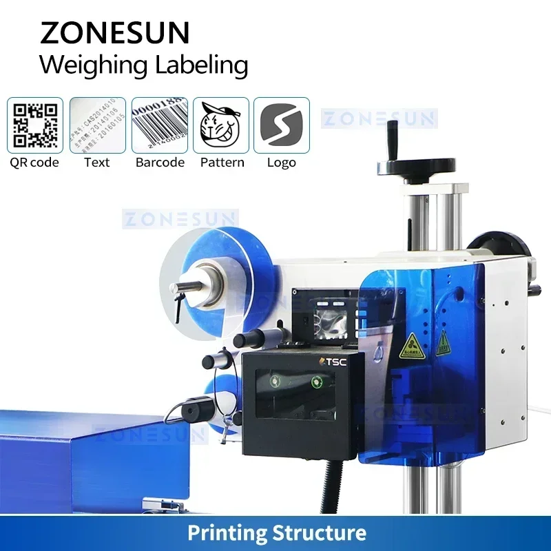 Zonesun Horizontal Flow Wrapping Machine mit Wiegenpreis Etikettierer Kissenverpackungsmaschine ZS-ZBTB1
