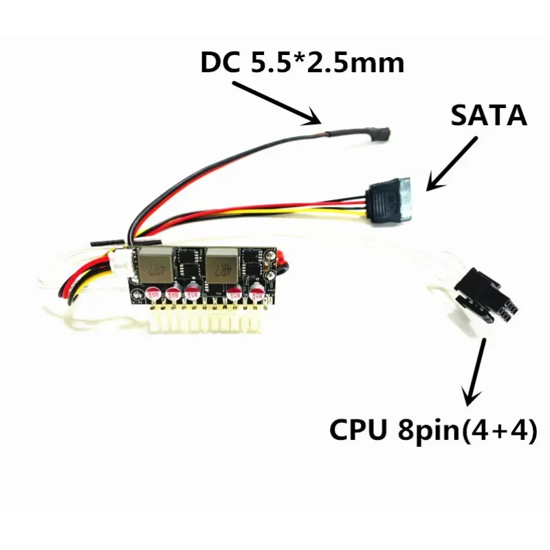 Upgrade DC 12-25V ATX Switch Mining PSU 24p MINI ITX DC to ATX PC Power Supply On-board Computer Battery  24V 250W