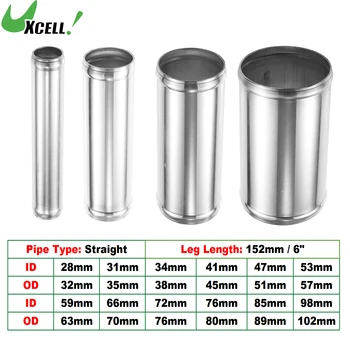 UXCELL OD 32-102mm ID 28mm-98mm Auto Aluminium Legierung Rohr Ladeluftkühler Rohr gerade Lufteinlass Tischler Schlauch Länge 152mm