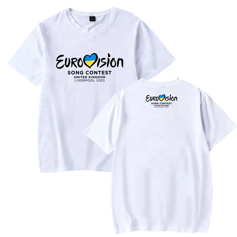 T-Shirt manches courtes pour hommes et femmes, vêtement à la mode, Eurovision Song CHECrewneck