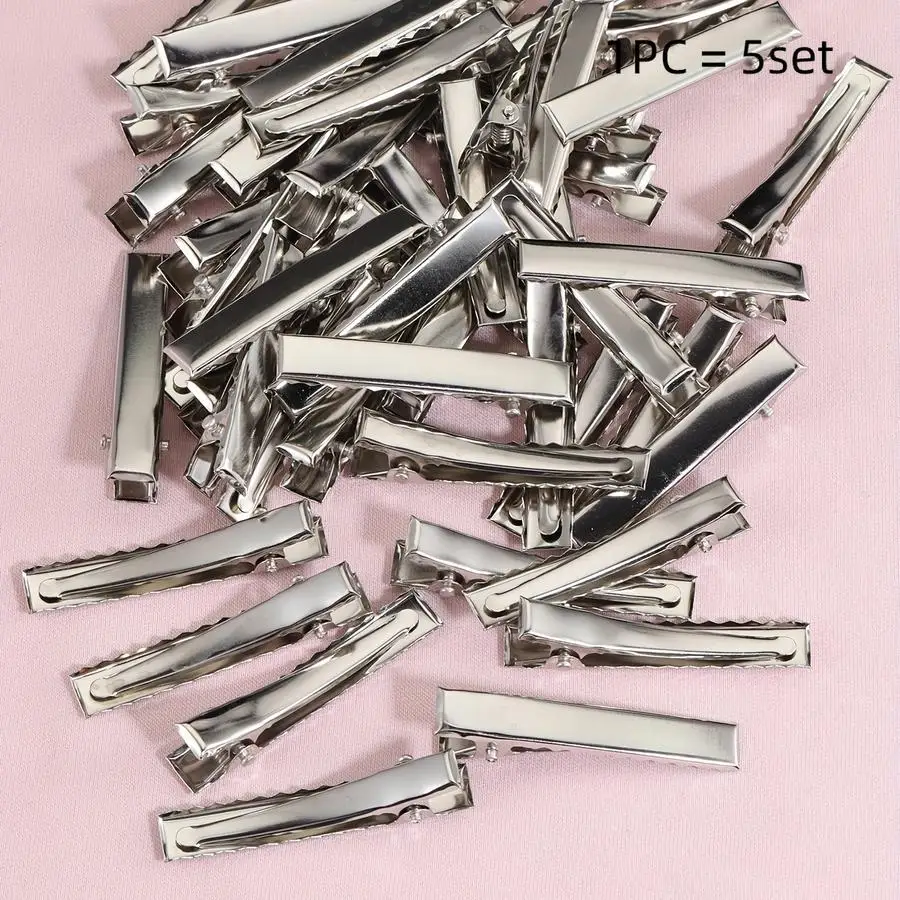 1/5/10/20/50/100pcs MINGXUAN Metal Hair Clips for DIY Jewelry & Styling - Assorted Sizes (3 cm/4 cm/4.5 cm/5.6 cm/6.6 cm/7.7 cm)