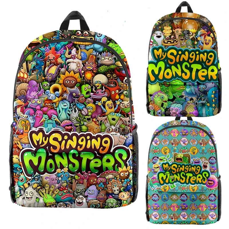 My Singing Monsters Bacpack Stuffed Horror Game Cartoon Boys Girls Kids Knapsack Anime School Bags Children's Rucksack Gifts