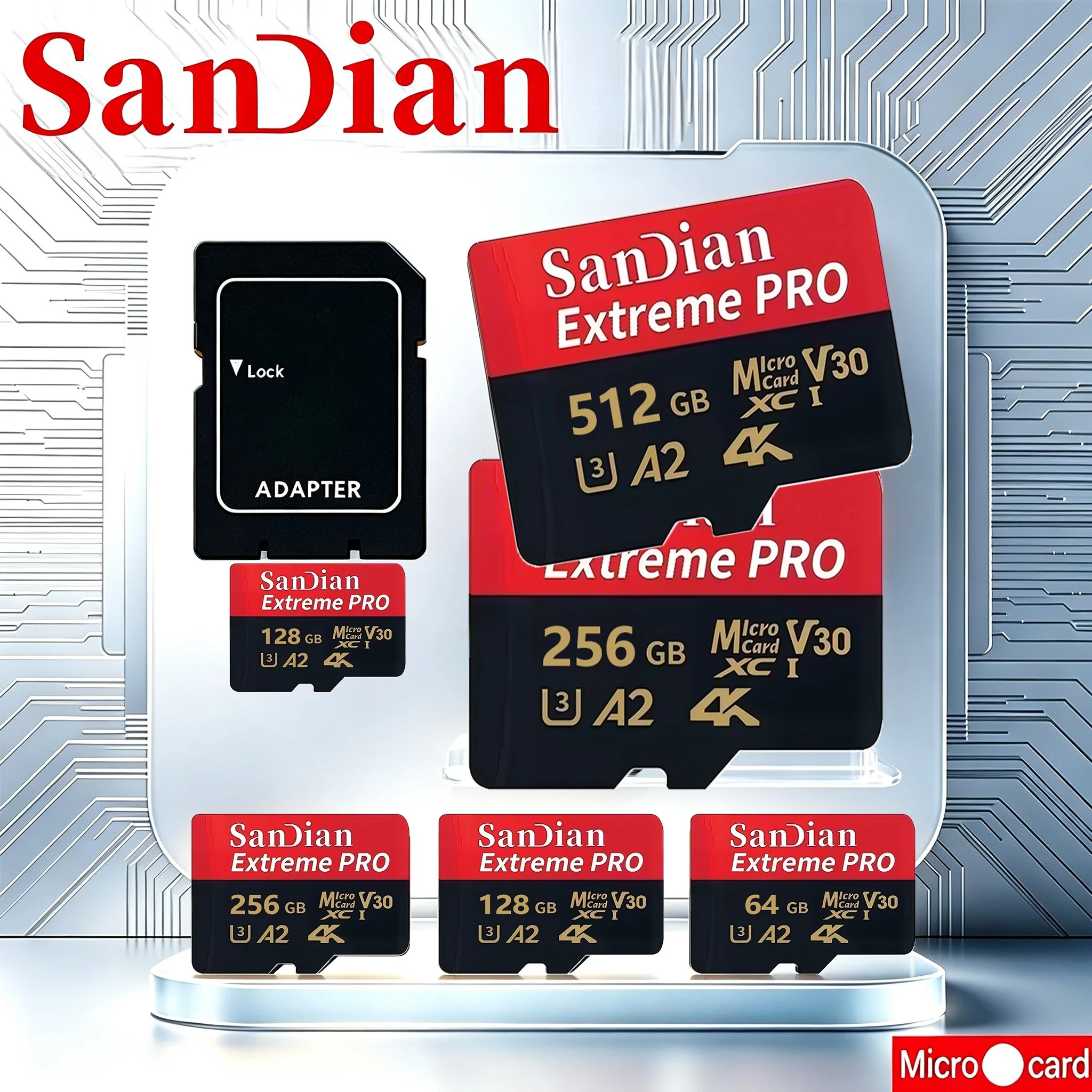 TF Cards 128GB 64GB 32GB Micro TF SD Card Memory Card SD Cards V30 for Phone/Smartphone/VR Headset/MP4 Player/Recorder/Toy