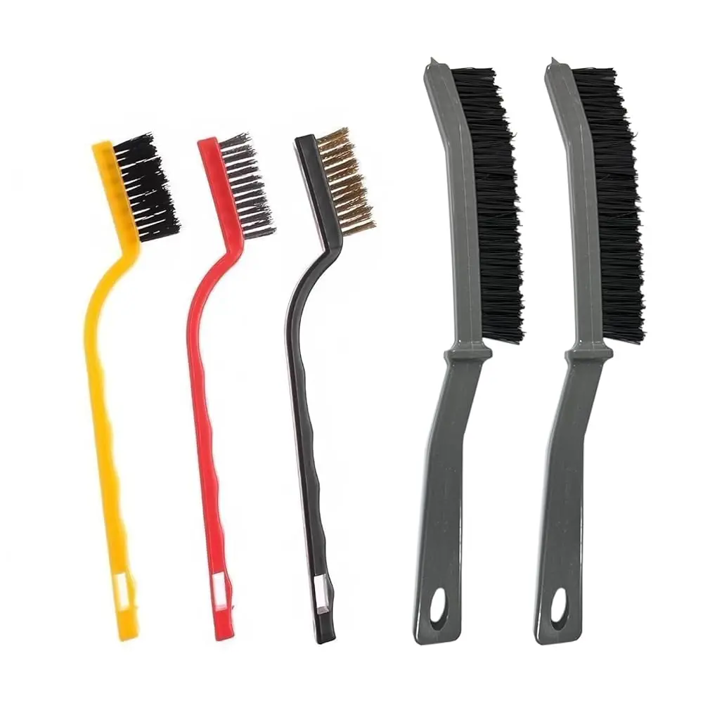 

Kitchen Stove Gap Cleaning Nylon Scrub Brush, Hard-Bristled Crevice Cleaning Brushes Set for Range Hood Grease Grime, Clean T