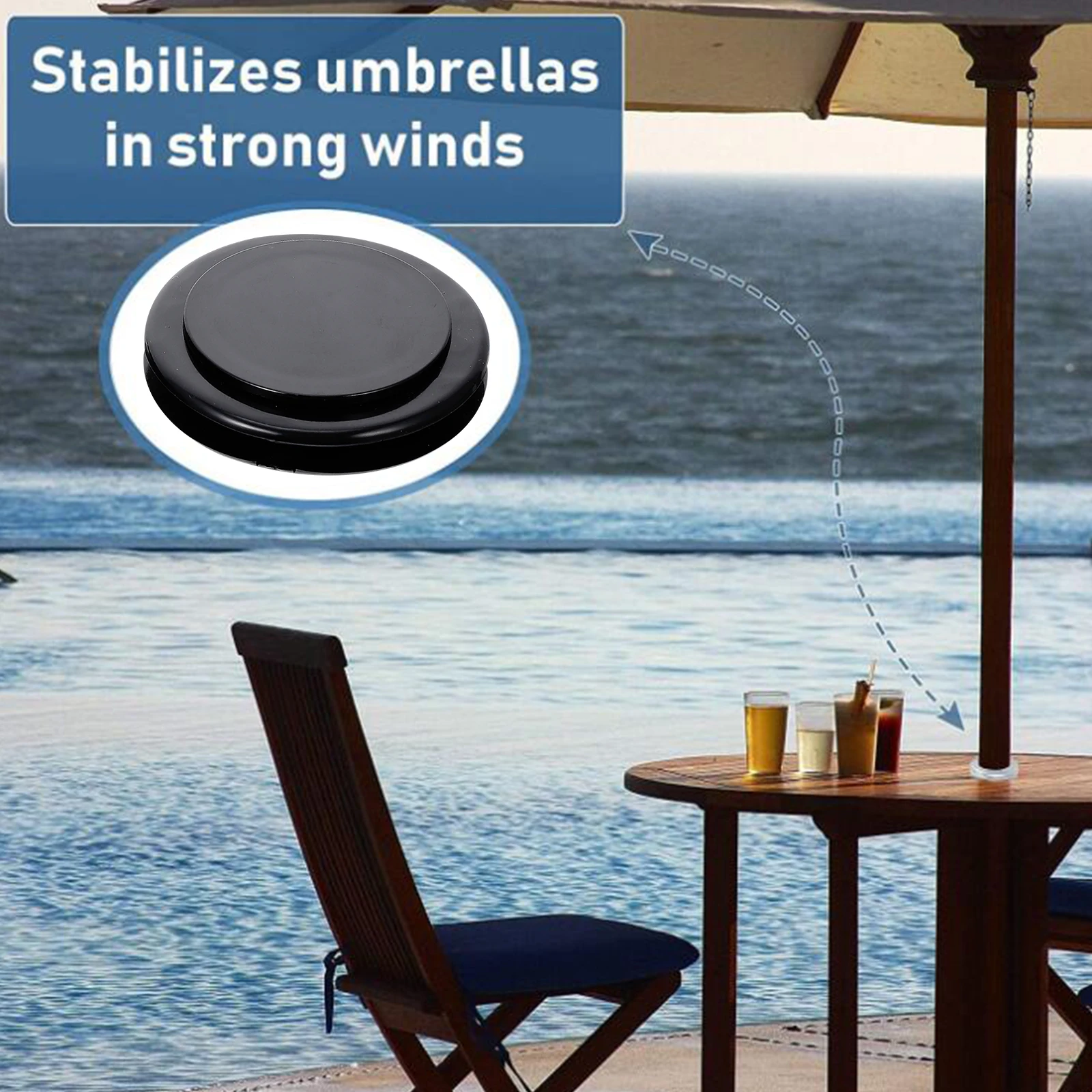 

2Pcs Umbrella Hole Ring Caps Thicker Plug Patio Parasol Grommet Silicone Fixation Protect Table Scratch Dents Outdoor Gifts
