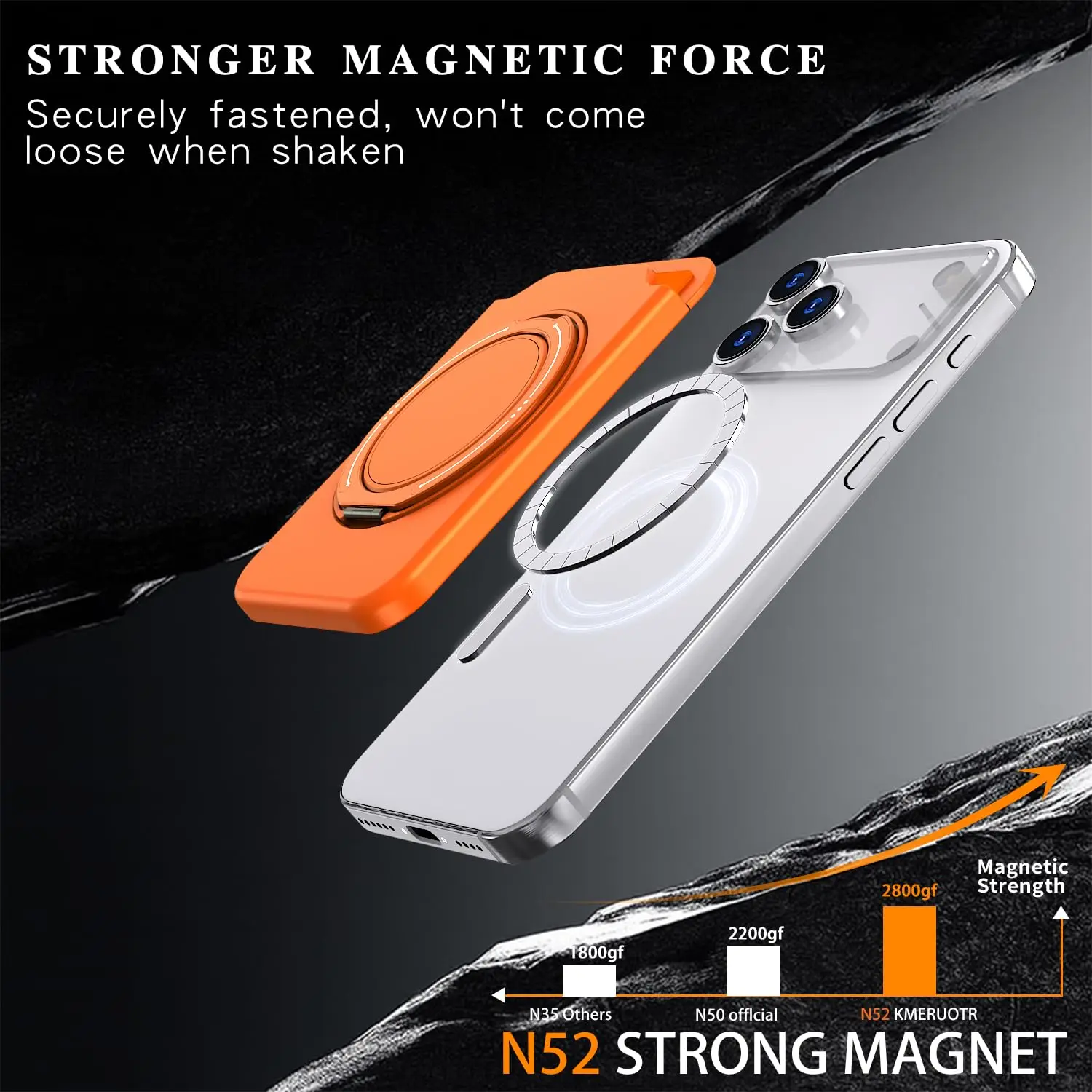 

360° Rotating Ring Grip Stand Magsafe Magnetic Card Holder Wallet Case for iPhone 17 Pro Max 16 15 For Samsung S25 S26 Ultra