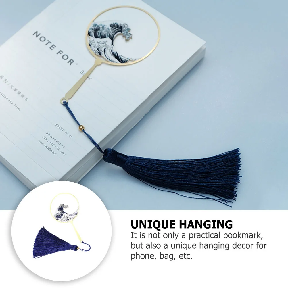 

1pc Sea Wave Bookmark Lovely Panda Design Exquisite Multipurpose Hanging Decor For Phone Bag Diy Craft Graduation Gift