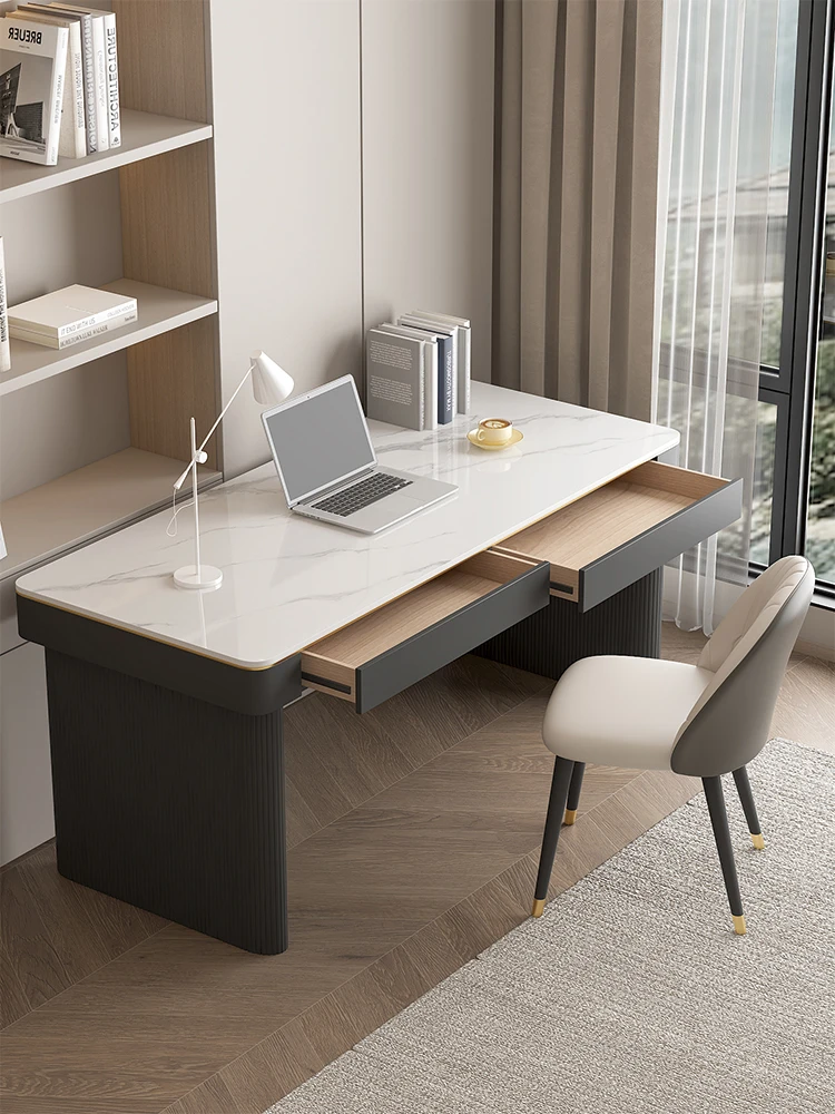 &Nordic Style Simple Home Office Computer Desk Modern Luxury Workbench  for Home Living Room Learning Work Long Table
