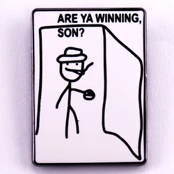 Are Ya Winning, Son? Enamel Pin Funny Webcomic Meme Brooch Gamer Dad Pin Jewelry