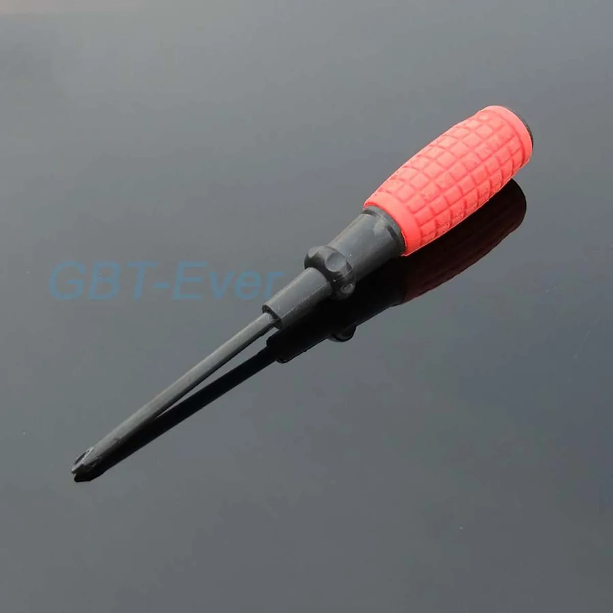 1Pcs Red Rubber Handle Black Cast Iron Cross Screwdriver Non-Slip Electrician Insulated Security Repair Hand Tools Screw Driver