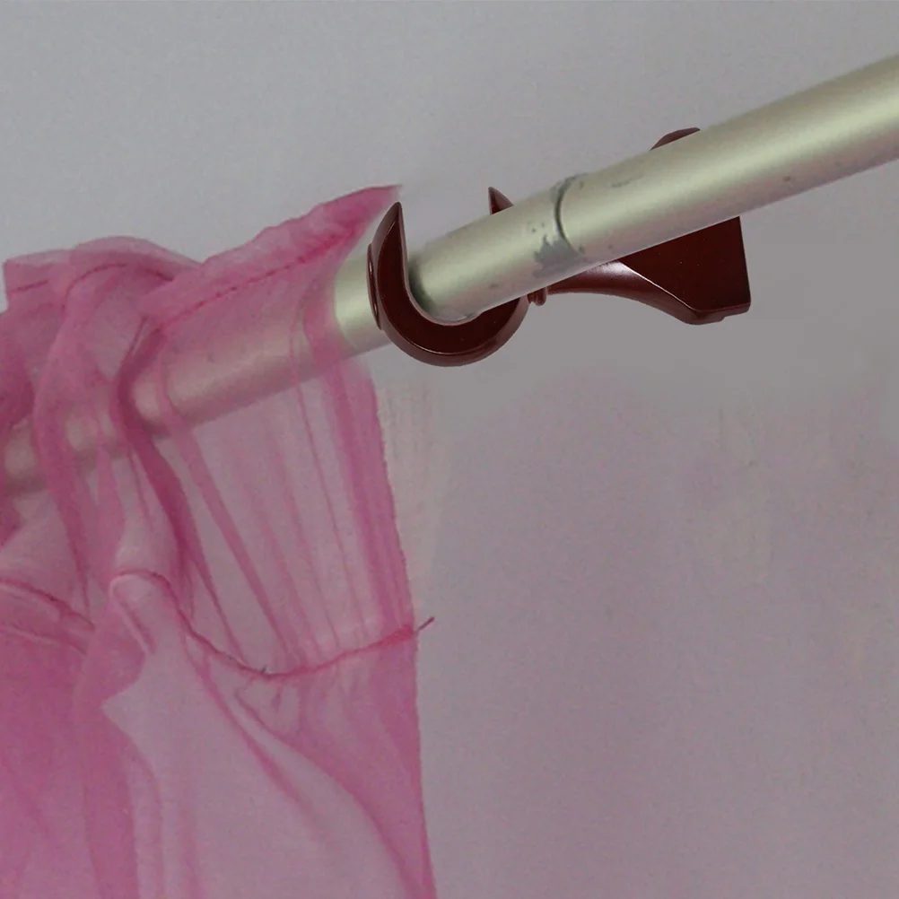 

4pcs Wooden Curtain Brackets Dark Red Brown For Roman Shades Track Wood Curtain Rod Holders Window Hardware Bracket Support