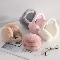 2022 novo macio de pelúcia orelha mais quente inverno quente earmuffs para mulheres moda sólida earflap ao ar livre proteção contra frio orelha-muffs capa de orelha