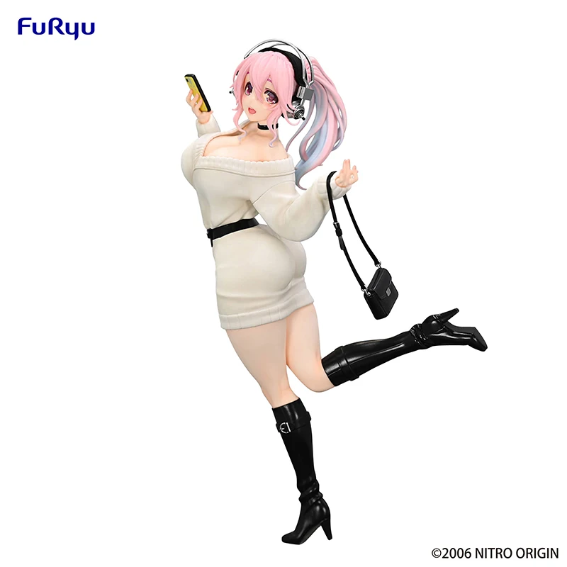 Original Anime Figure 21cm FuRyu Trio-Try-iT SUPERSONICO Niko Winter Memories Desktop Ornaments Model Toy Doll Gifts