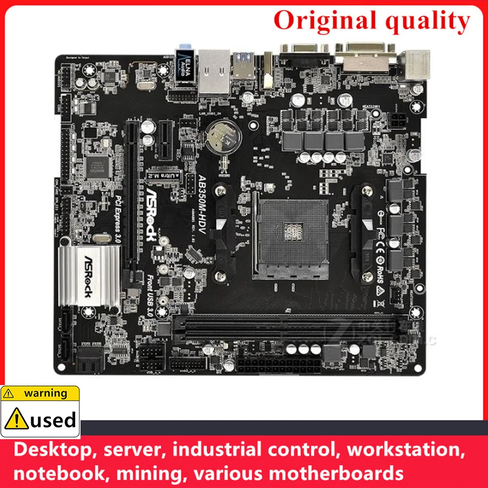 

Used For ASROCK AB350M-HDV Motherboards Socket AM4 DDR4 32GB For AMD B350 Desktop Mainboard SATA III USB3.0