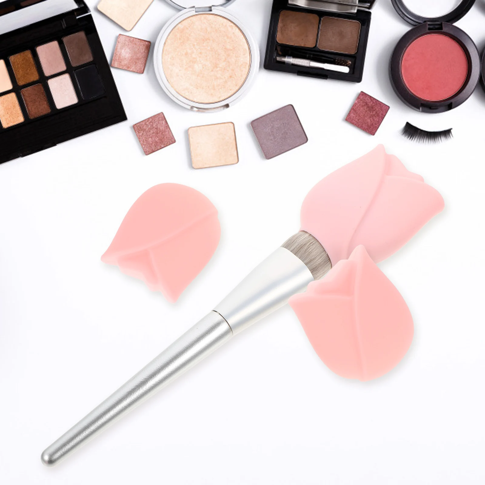 

3Pcs Makeup Brush Covers Portable Silicone Holders Travel Protective Cosmetics Brushes Case Set Tools Non Deform Durable Storage
