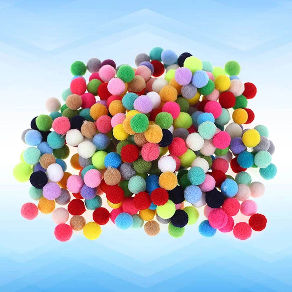 100Pcs Colorful Pompon Ball DIY Craft Material 3cm Kindergarten Supplies for Kids Imagination and Bag Decoration