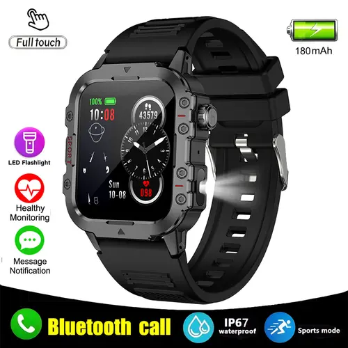 2026 New Military Smart Watch Men IP67 3ATM Outdoor Sports Fitness Tracker Health Monitor 1.44Inch BT Call Smartwatch - Image 8