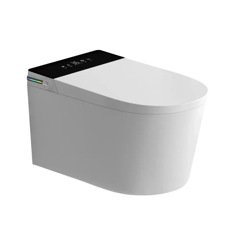 

Wall Mounted Smart Toilet Automatic Lid Foot Sensor Flush Water Pressure Boost Hands-Free Intelligent Toilet 220V 2026.