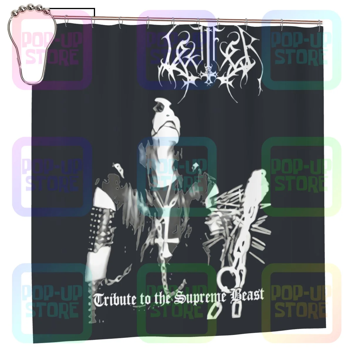 Levifer Tribute Beherit Blasphemy Sarcofago Metal Death Thrash Peru Shower Curtain Bathroom Curtain Custom Washable