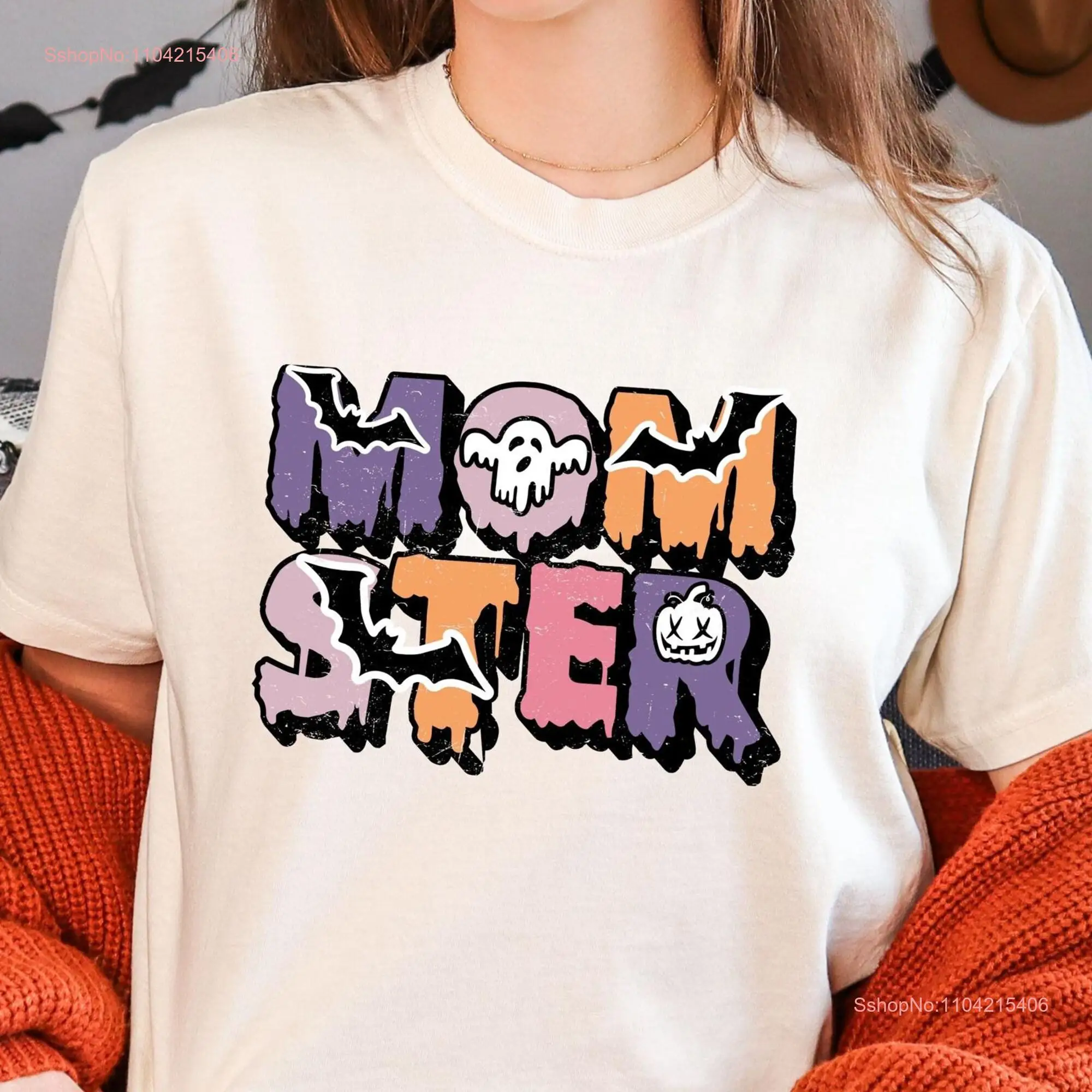 Momster T Shirt Halloween Mom Comfort Colors Funny Women SweaT Spooky Season long or short sleeves