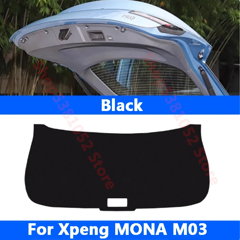 For Xpeng MONA M03 2024 2025 Car PU Leather Rear Trunk Tailgate Protection Pad Trunk Decorative Pad Accessories Cover