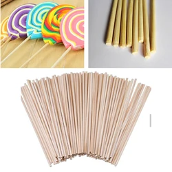 100pcs Wood Lollipop Stick Chocolate Sugar Candy Lollipop Mold Tool Ice Cream Sticks Handwork Art Crafts Cake Tools