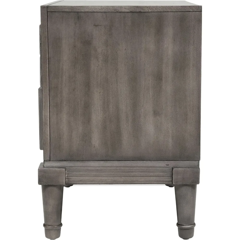 منضدة من الخشب الصلب باللون الرمادي ذات 3 أدراج، طراز كارتاجينا، أثاث غرفة نوم حديثة، حل تخزين واسع #5