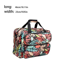 Sewing Machine Storage Bag 46x23x32cm Leaf Portable Travel Home Organizer Bag Case For Sewing Tools Accessories