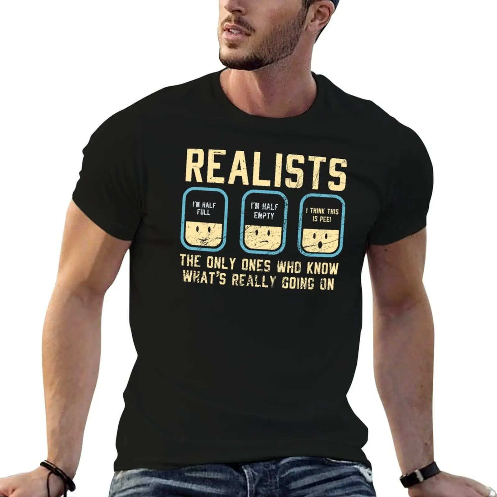 Realistes - Les seuls qui savent ce qui se passe - T-shirt avec design de blague sur la philosophie, t-shirt personnalisé