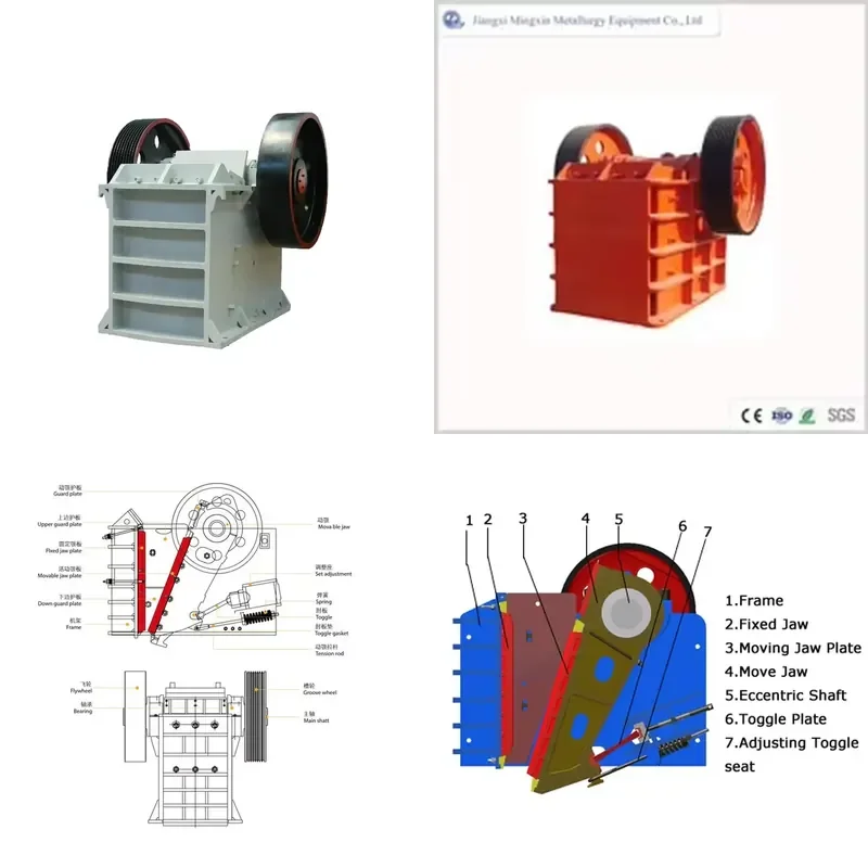 2026Hot Heavy Jaw Crusher, Industrial Ore Coarse Crushing Equipment, Portable Fixed Type Customized PE-200*350