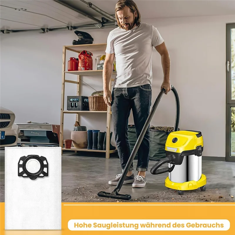 

FORC-Vacuum Cleaner Bags Filter Suitable For Karcher KFI 357 KFI357 KA 40 Replacement Bag For Karcher 2.863-314.0 WD2 Plus