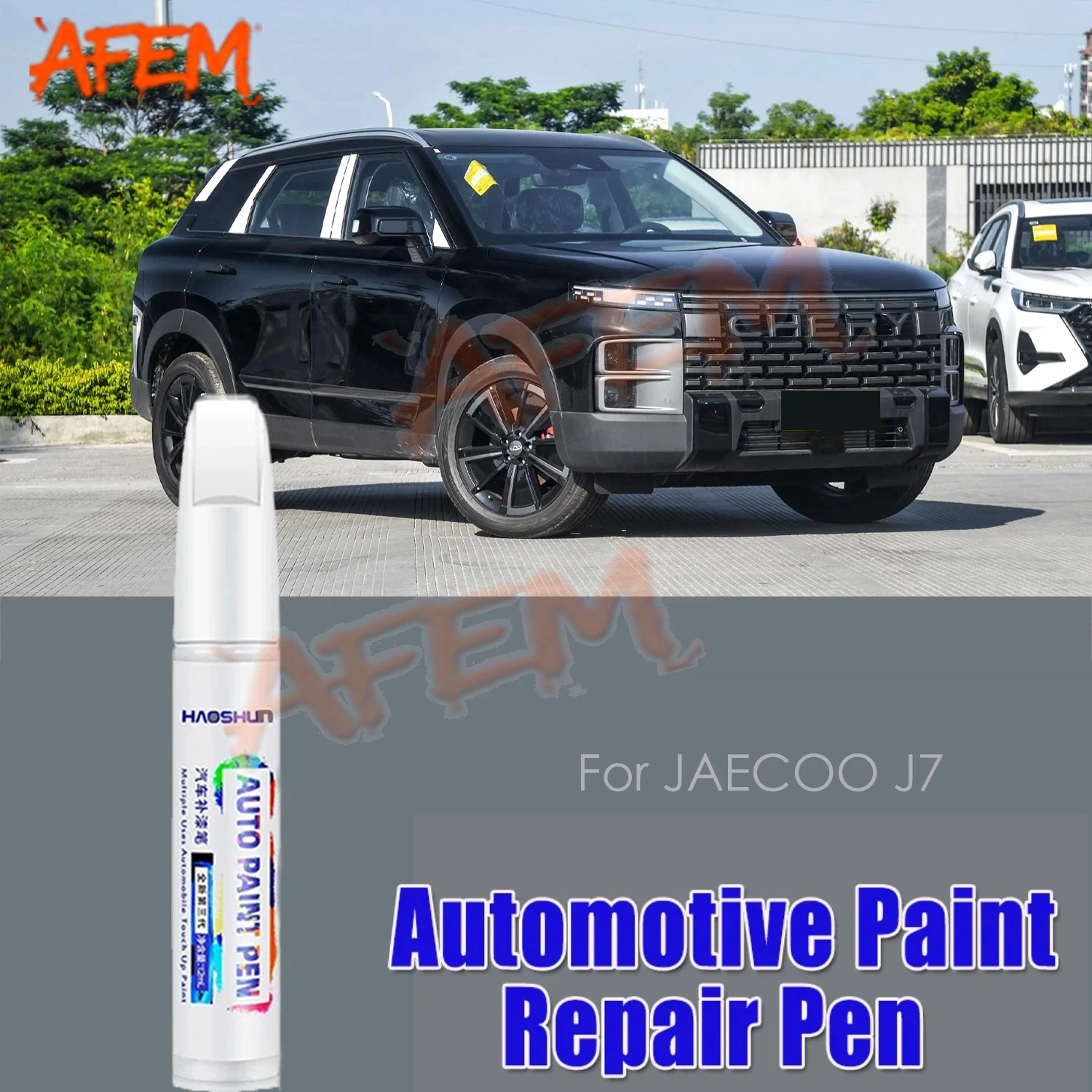 Stylo de réparation de rayures pour voiture Chery Jaecoo J7 S8 2023-2025, kit de restauration du vernis et de la finition, gris glacier, gris pierre bleue