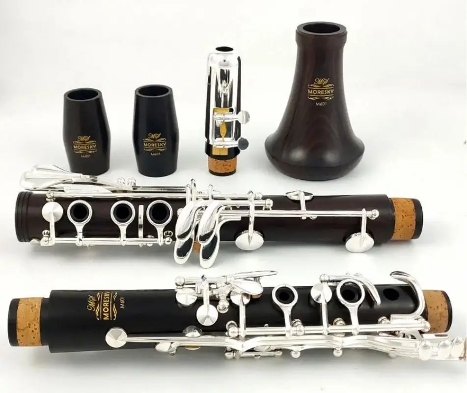 

MORESKY Clarinet Bb Wood Ebony Silver Plated 17 Keys Grenadilla Sib Klarnet M601