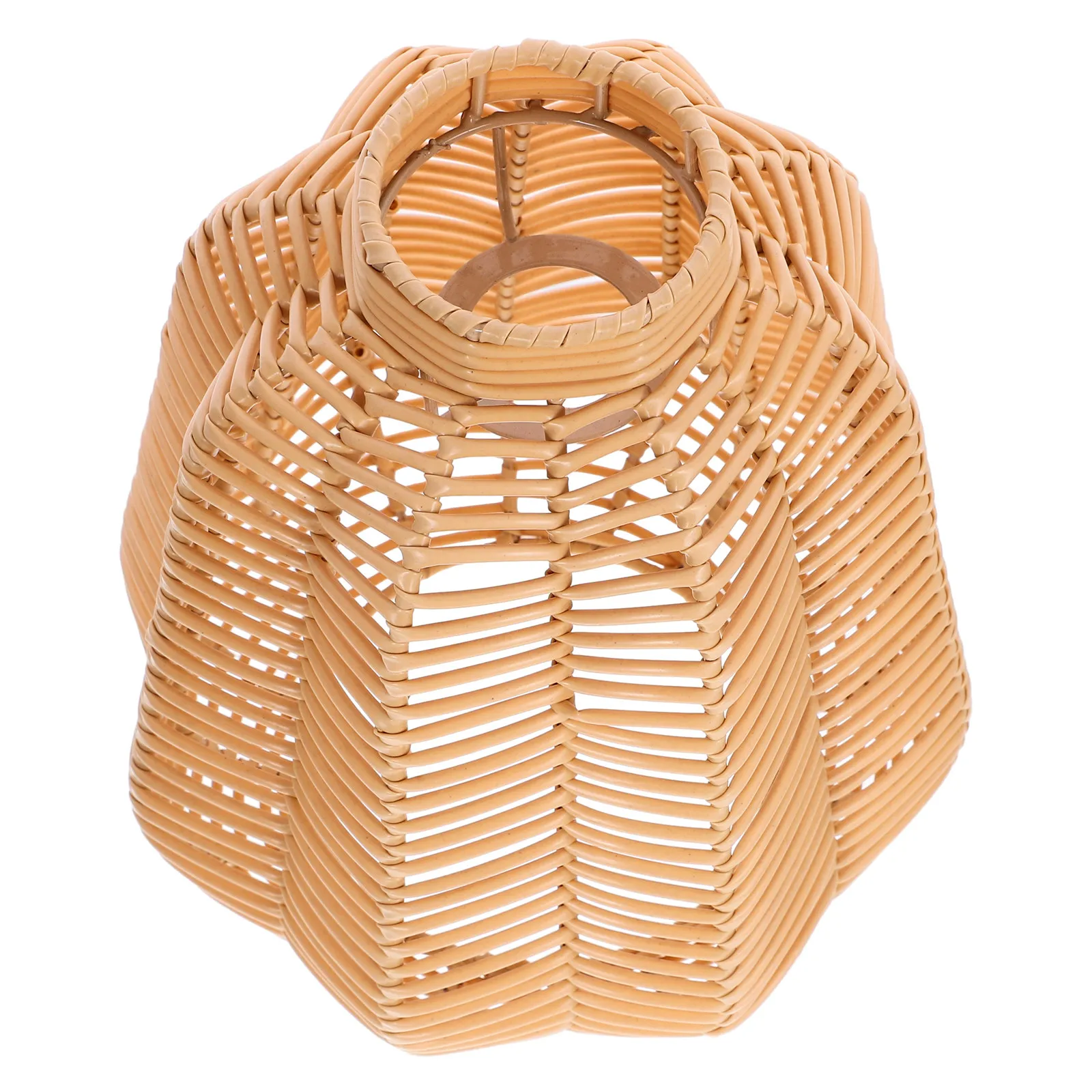 Handwoven Pendant Lampshade Rustic Boho Hanging Lamp Shade Woven Ceiling Light Cover for Restaurant Cafe Decoration
