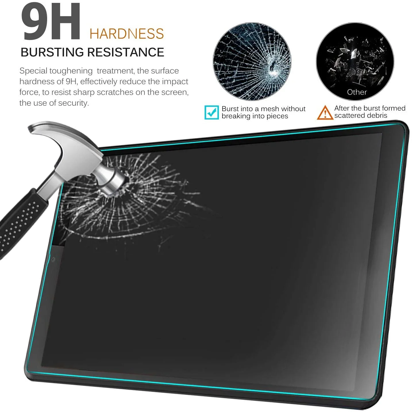 2Pcs Tempered Tablet Glass Protective Film for Lenovo Tab M8 TB-8705F/8505X 8.0 Inch Premium Screen Protector