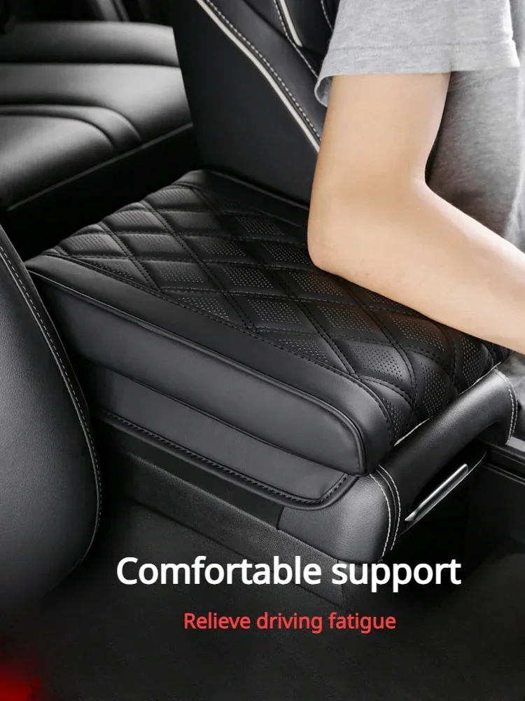 Couro Car Armrest Cover Pad, Almofada para Descanso de Braço, Memória Algodão, Center Console Mats, Protetor para GWM Great Wall Tank 300, 2023